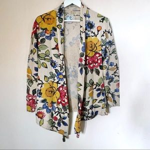Anthropologie Tabitha Floral cardigan sweater M